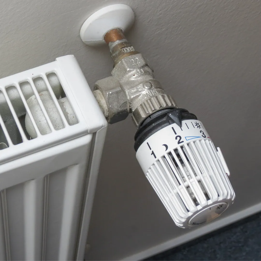 Termostatická hlavice na radiátoru